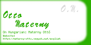 otto materny business card